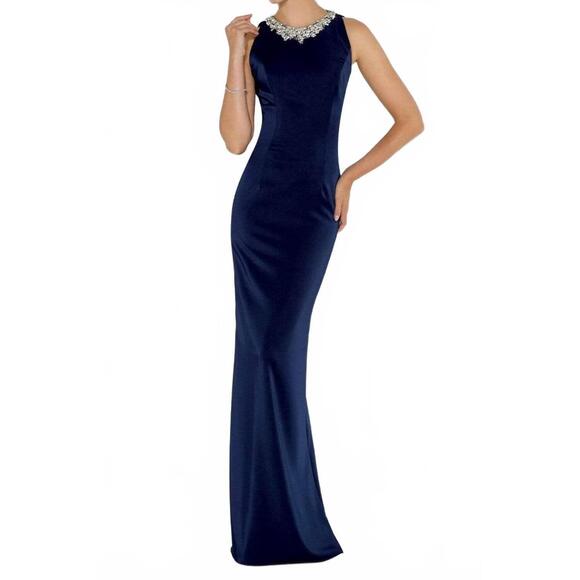 CAMERON BLAKE Dresses & Skirts - NEW CAMERON BLAKE long evening gown with keyhole back in navy